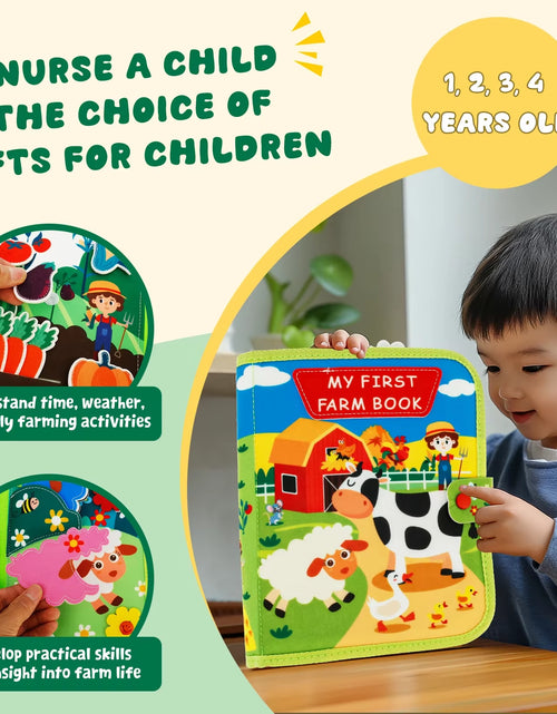 Load image into Gallery viewer, Little Learner Quiet Book – Soft Felt Sensory Activity Book for Toddlers &amp; Preschool Education
