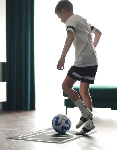 Load image into Gallery viewer, Kickmaster Pro – Kids’ Non-Slip Soccer Training Mat for Home Practice &amp; Play
