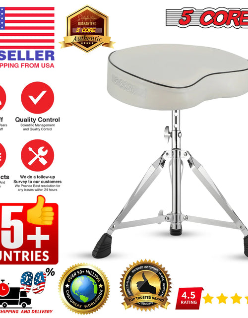 Load image into Gallery viewer, 5Core Drum Throne Padded Guitar Stool Saddle Drummer Seat for Adults &amp; Kids
